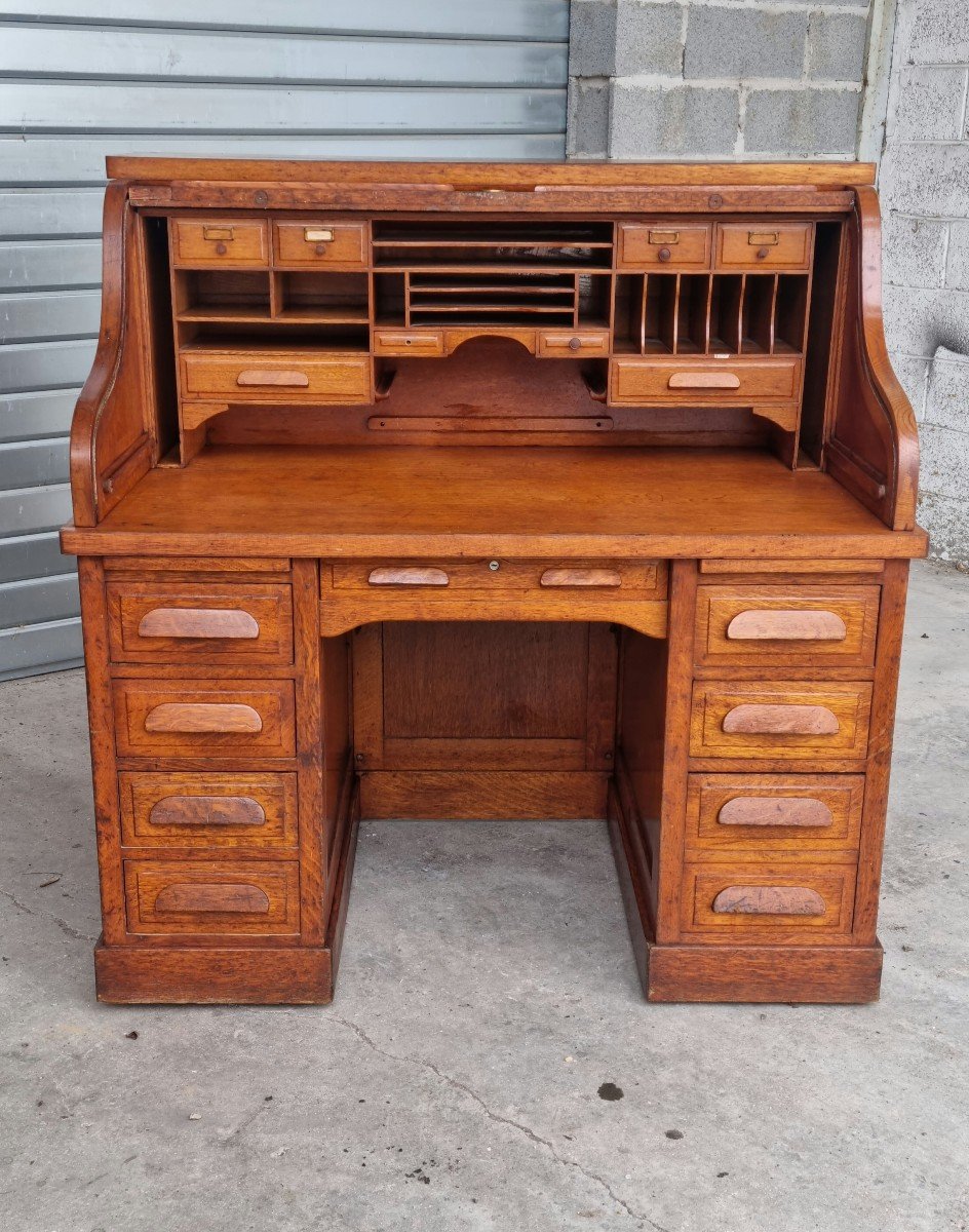 American Oak Desk, 20th Century -photo-2