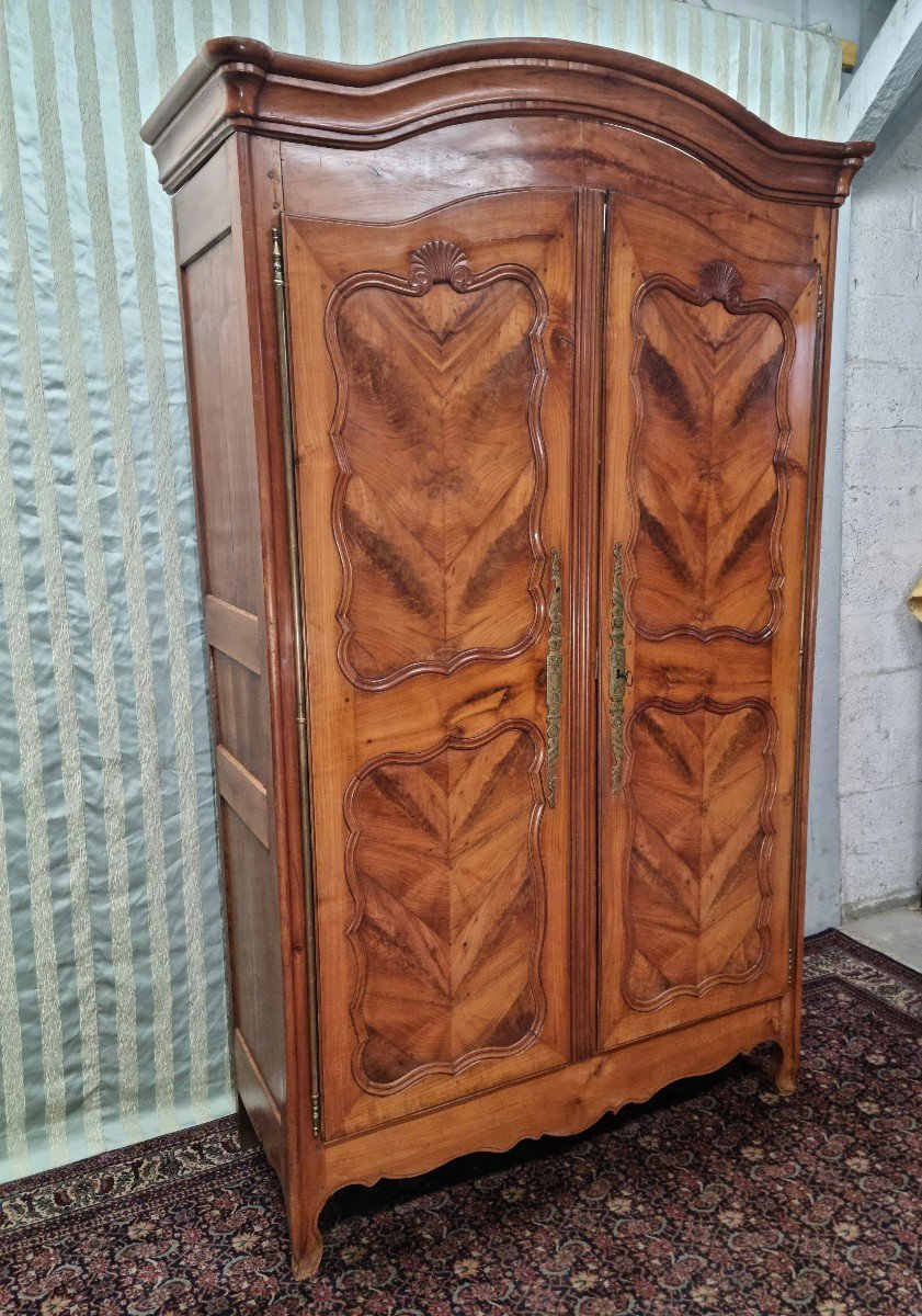 Armoire en Merisier de style Régence, d'époque XVX ème. -photo-2