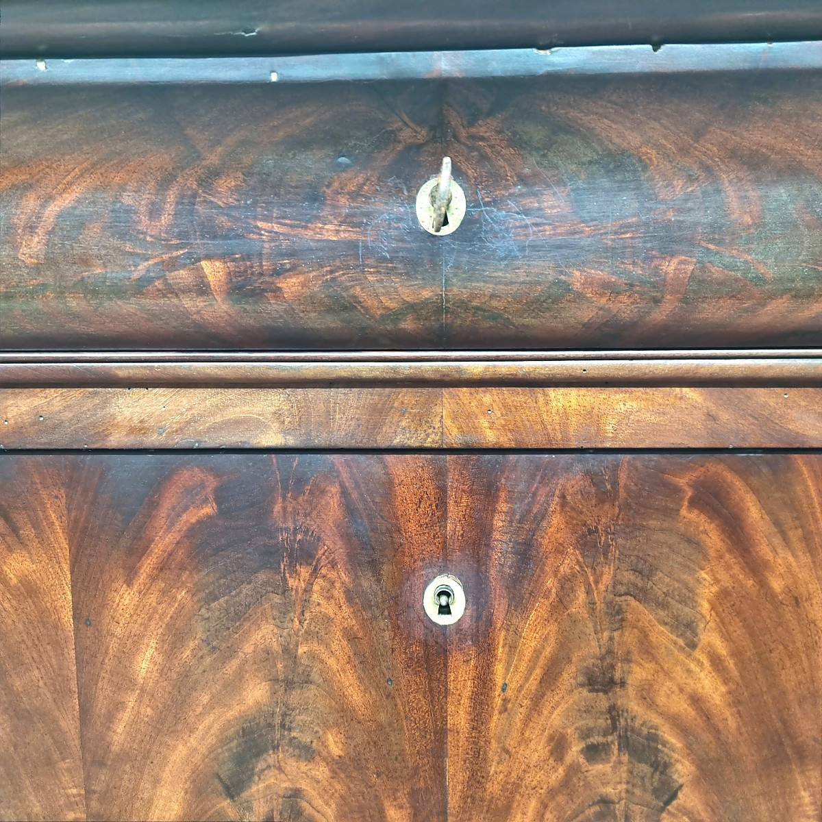 Secrétaire En Acajou Louis Philippe, d'époque 19ème -photo-3