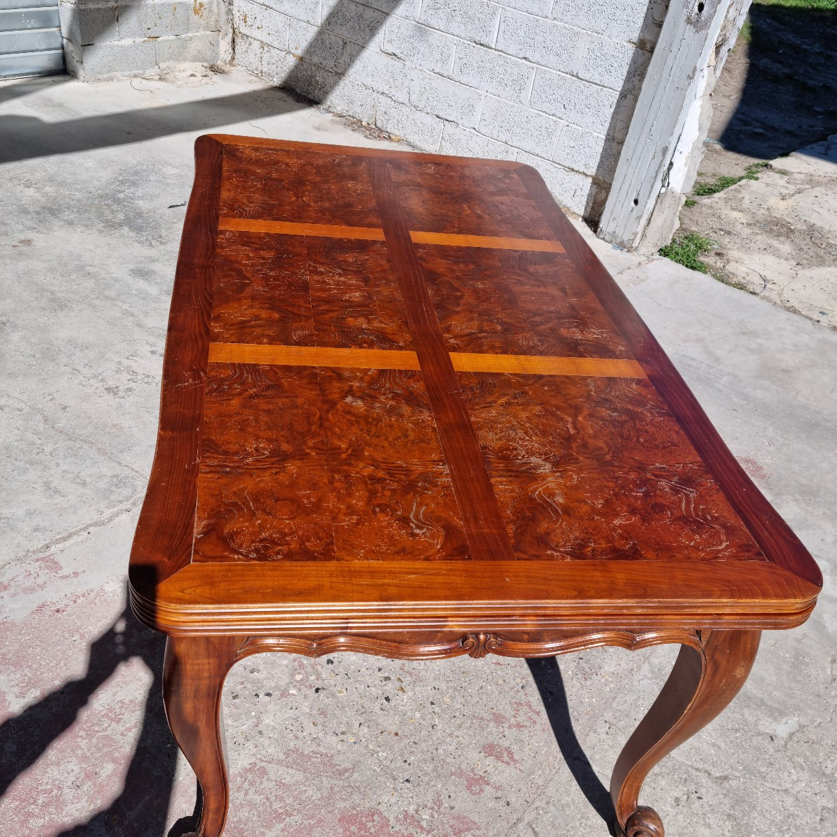 Table En Acajou De Style Provençal, à Rallonges, d'époque XXème. -photo-2