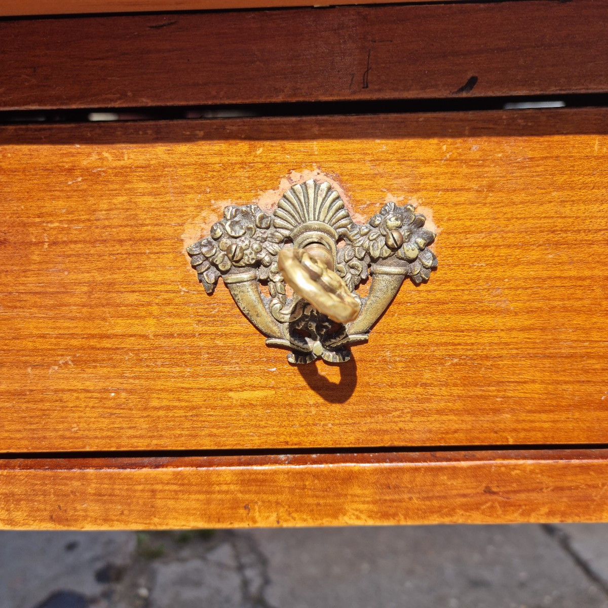Bureau En Merisier Double Face, Style Empire d'époque Fin XIXème. -photo-1