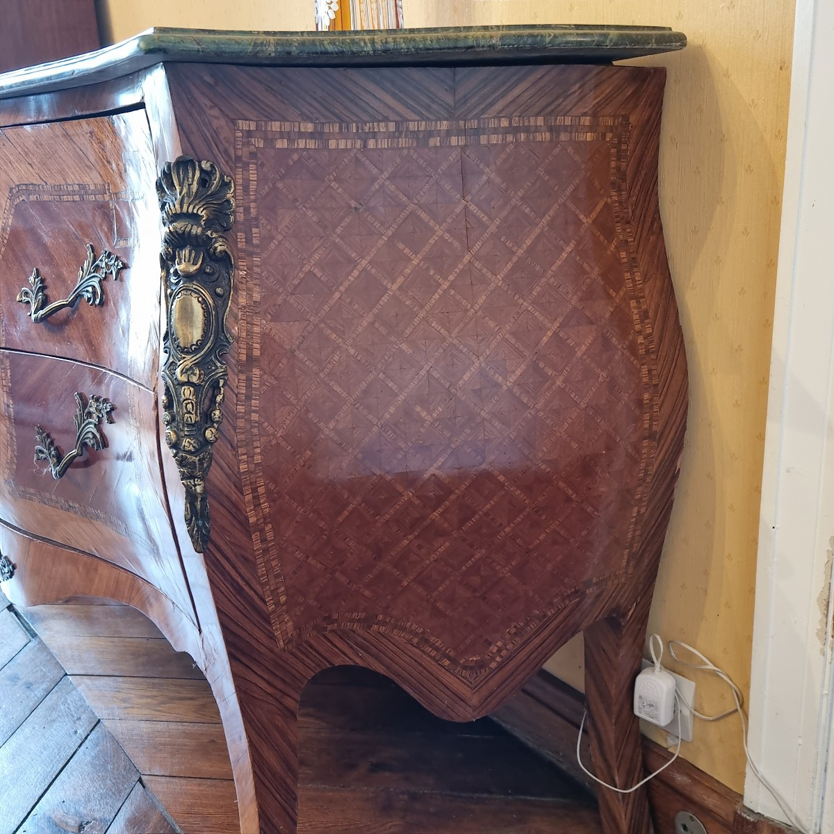 Louis XV Style Marquetry Chest Of Drawers, Circa 1900-photo-1
