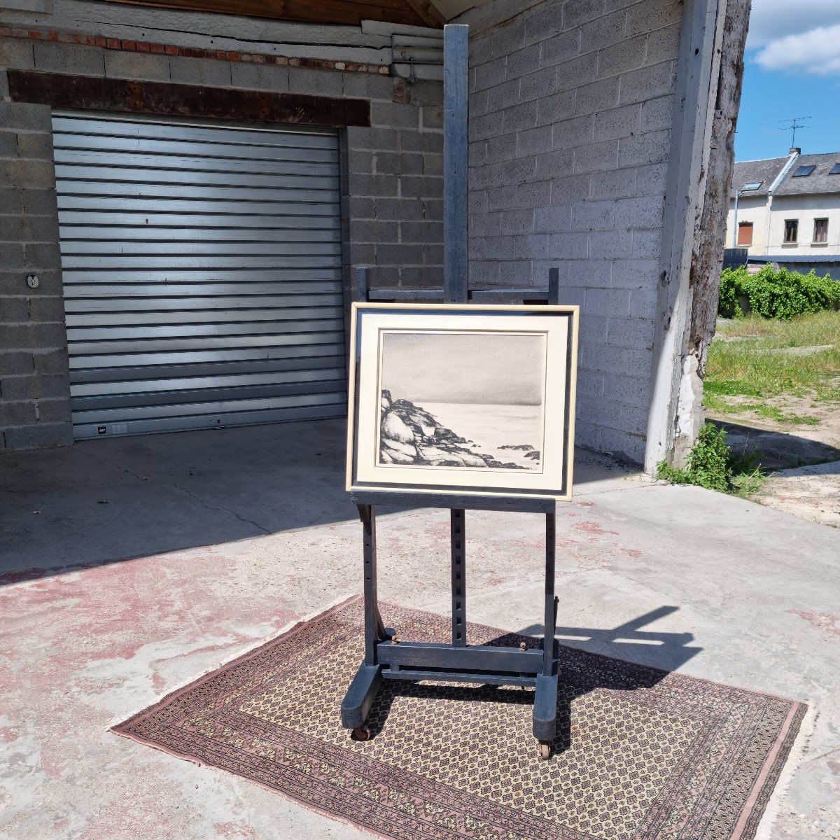 19th Century Napoleon III Blackened Wood Painter's Easel -photo-3