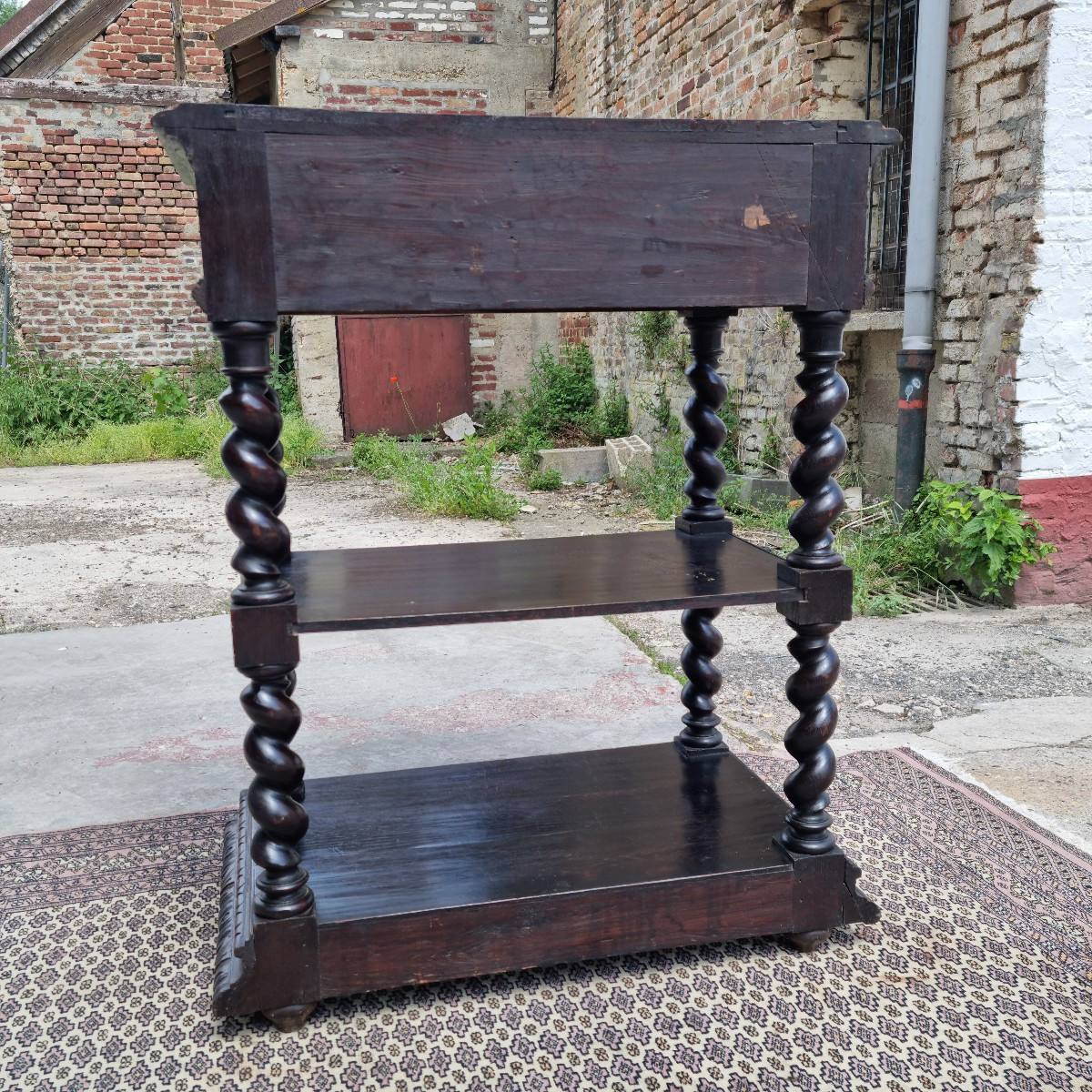 Louis XIII Oak Serving Trolley, 19th Century -photo-2