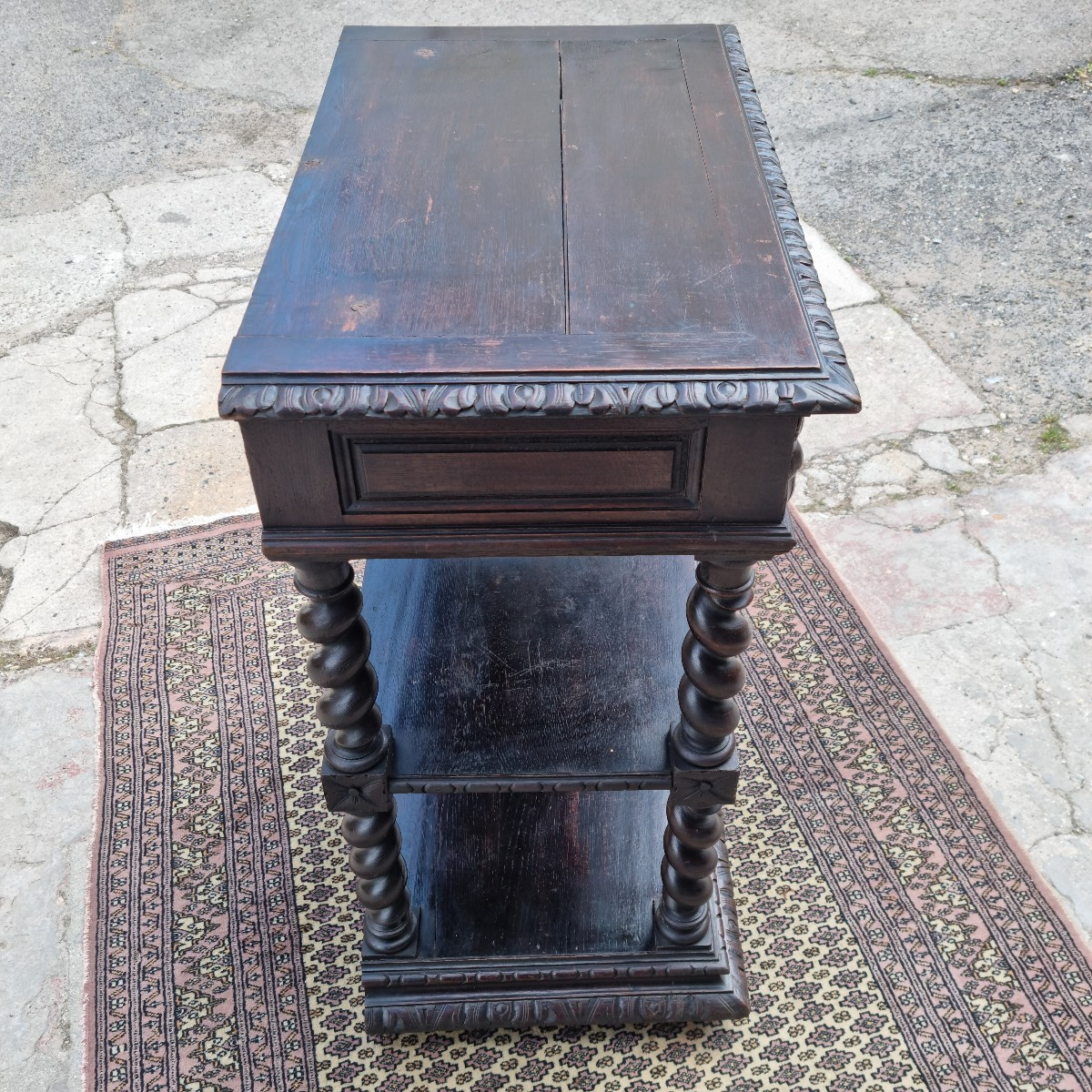Louis XIII Oak Serving Trolley, 19th Century -photo-5