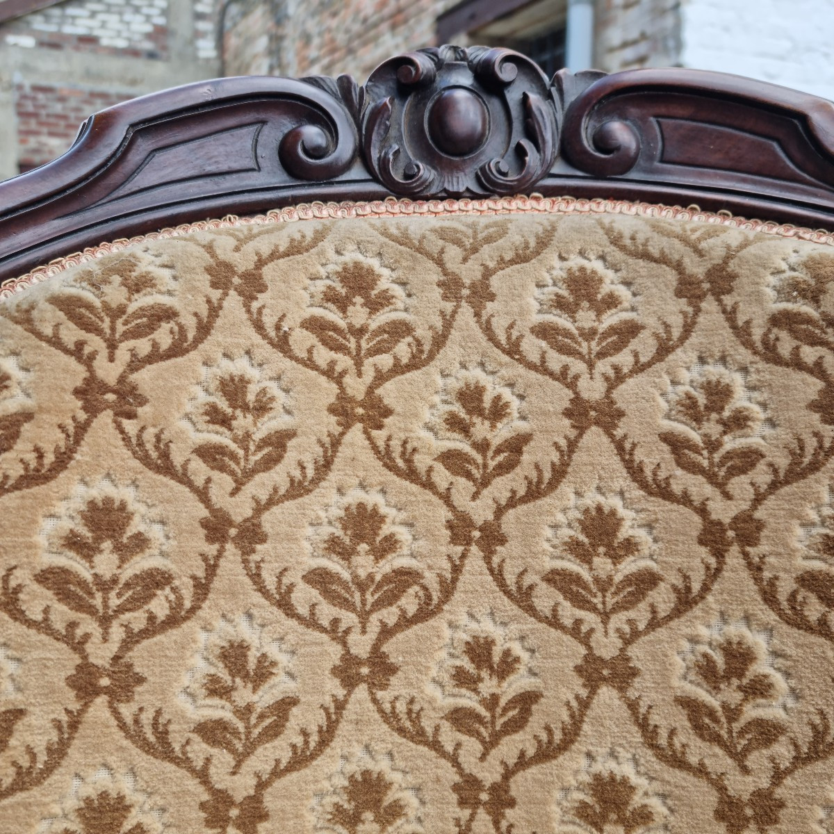 19th Century Napoleon III Mahogany Cabriolet Armchair -photo-2