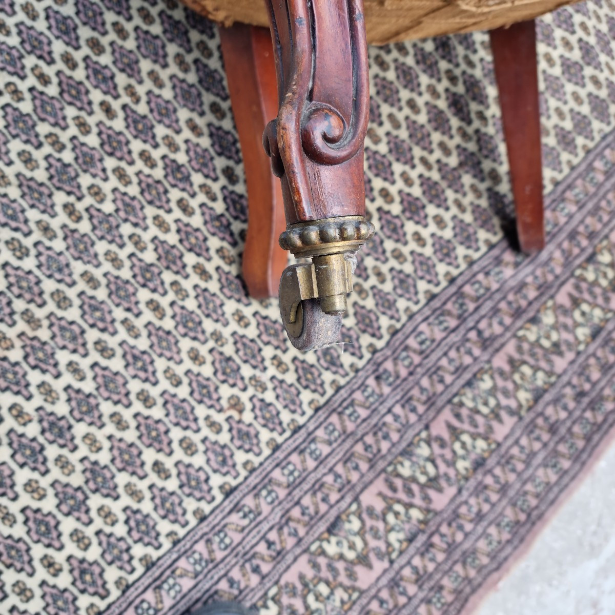 19th Century Napoleon III Mahogany Cabriolet Armchair -photo-3