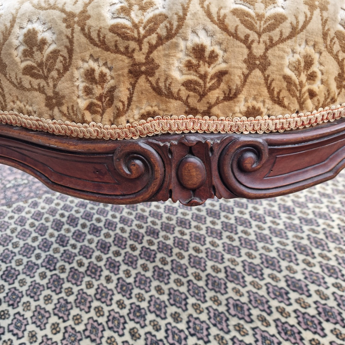 19th Century Napoleon III Mahogany Cabriolet Armchair -photo-4