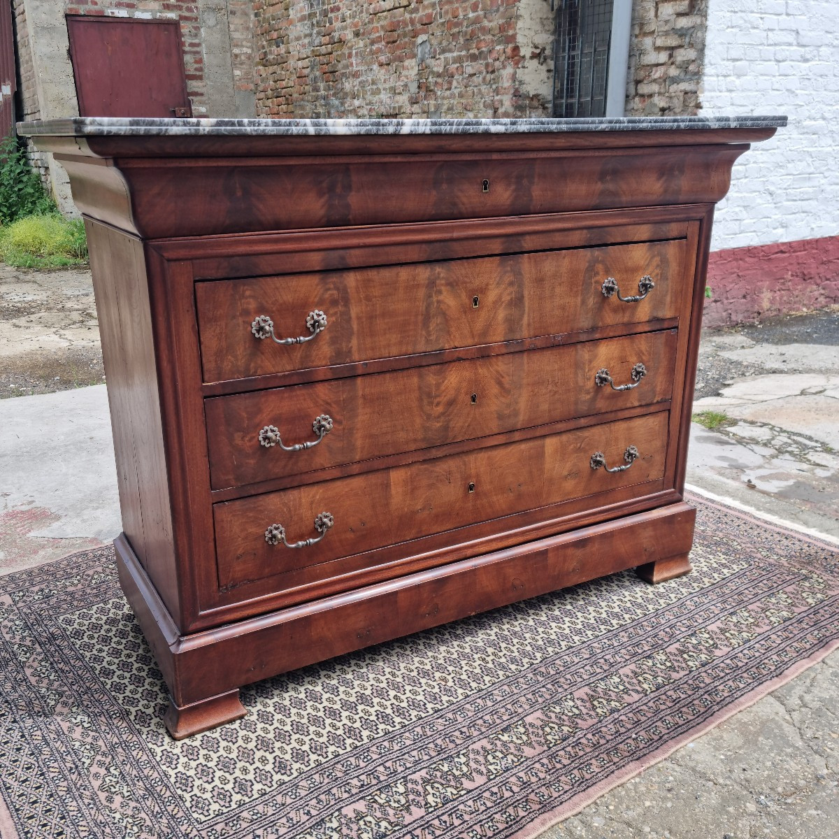 Commode en acajou, Louis Philippe, d'époque XIXème -photo-2