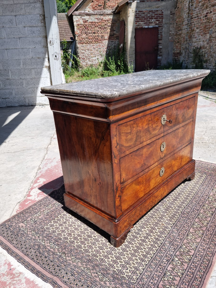 Commode Louis Philippe en acajou, d'époque 19ème -photo-2