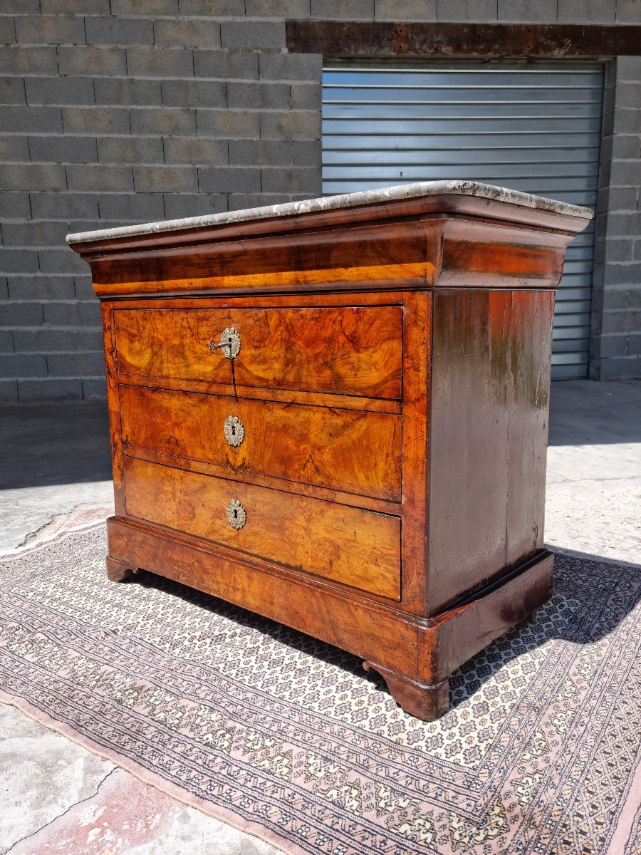 Commode Louis Philippe en acajou, d'époque 19ème -photo-6