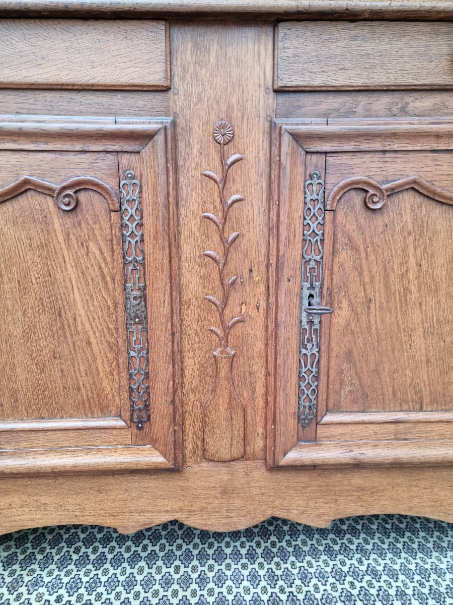Louis XV Oak Sideboard From The 18th Century -photo-3
