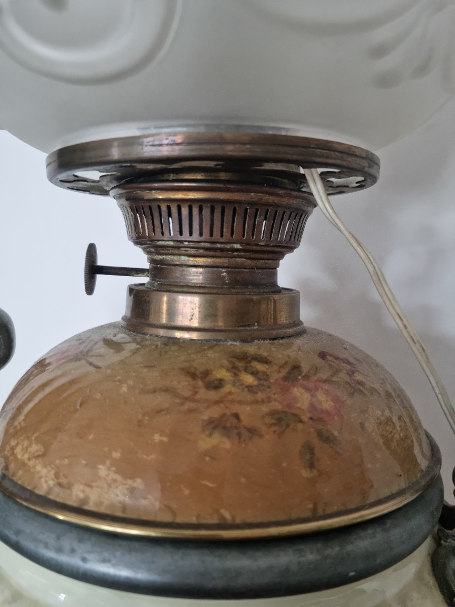 Lampe en faïence, Napoléon III d'époque 19ème -photo-3
