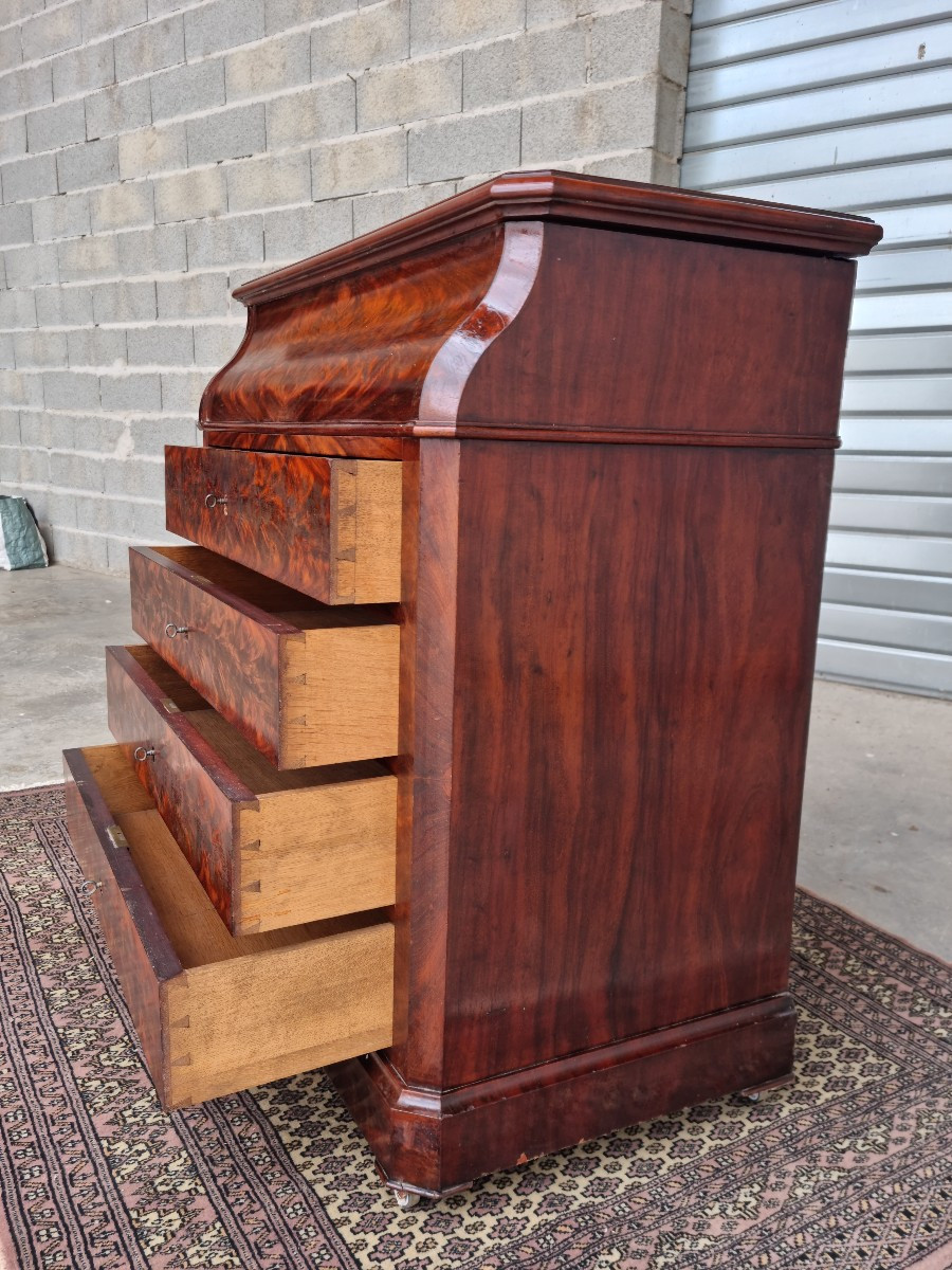 Commode de toilette, en acajou, Louis Philippe d'époque 19ème. -photo-4