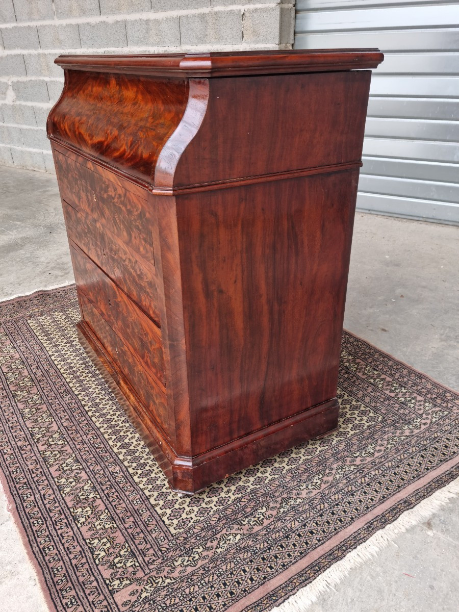 Commode de toilette, en acajou, Louis Philippe d'époque 19ème. -photo-6