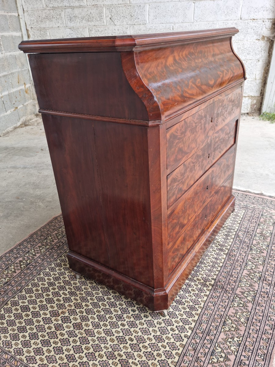 Commode de toilette, en acajou, Louis Philippe d'époque 19ème. -photo-7