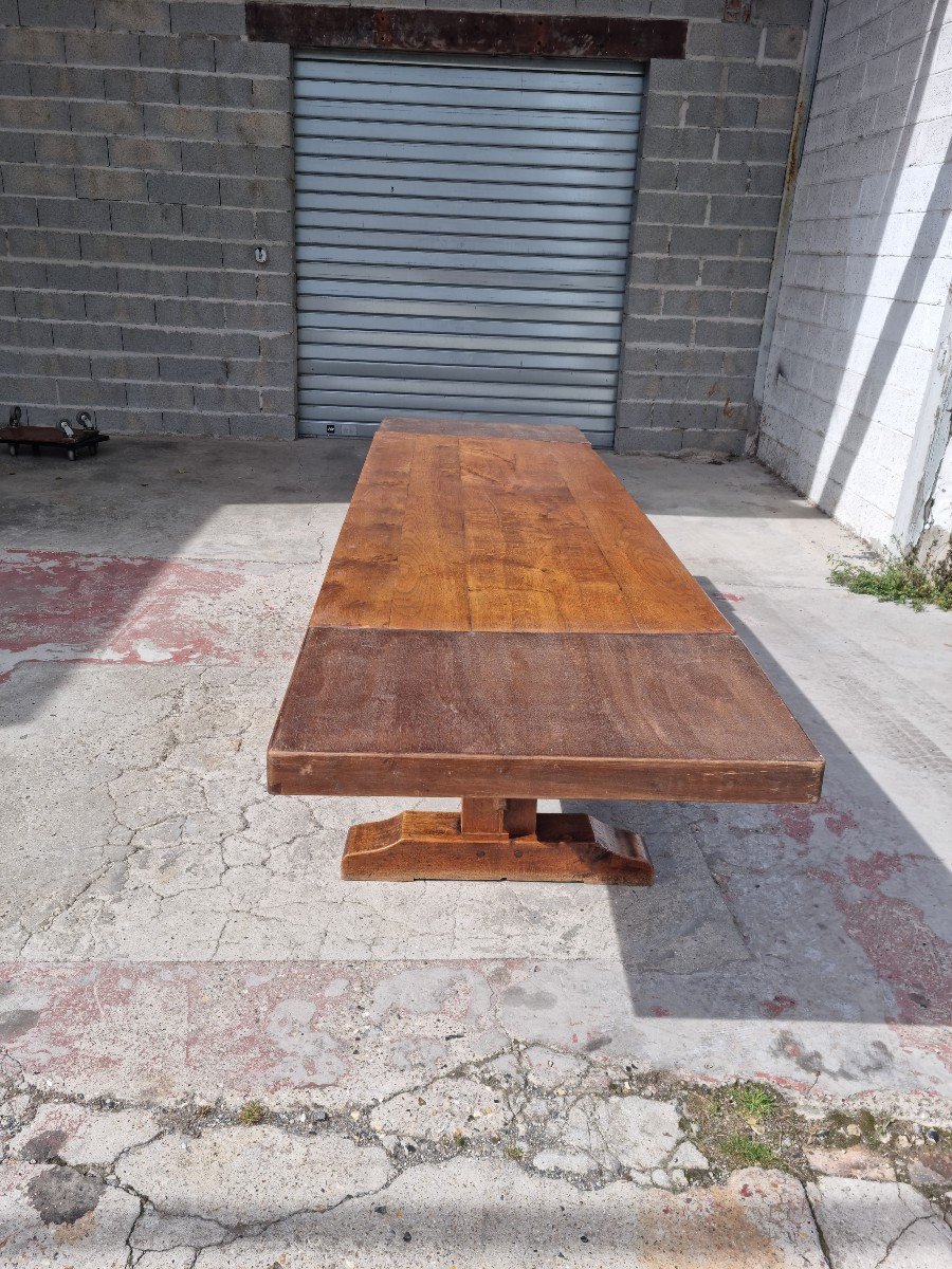 Monastery Table In Oak, Louis XIII, 19th Century. -photo-2