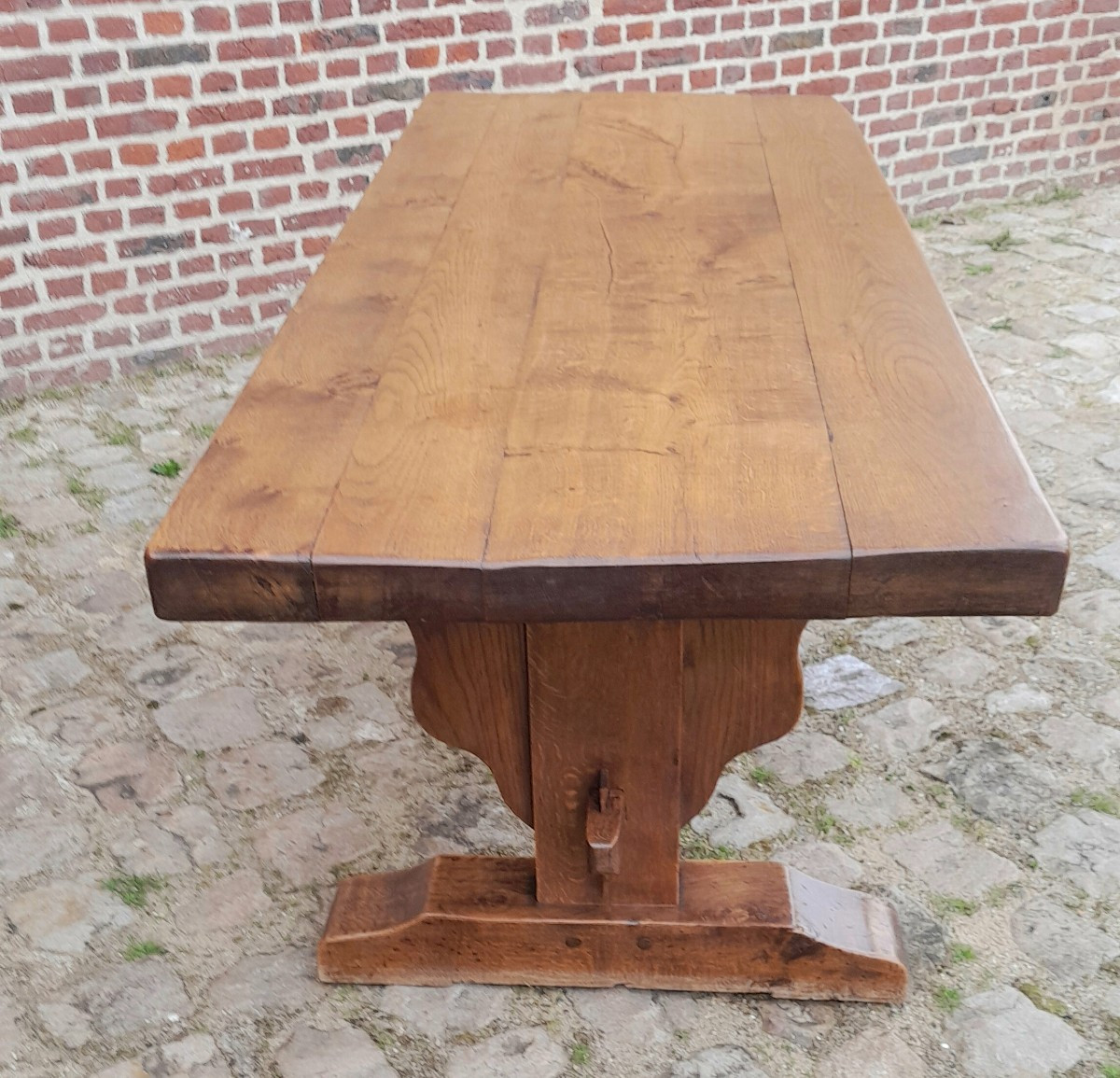 Monastery Table In Oak, Louis XIII, 19th Century. -photo-4