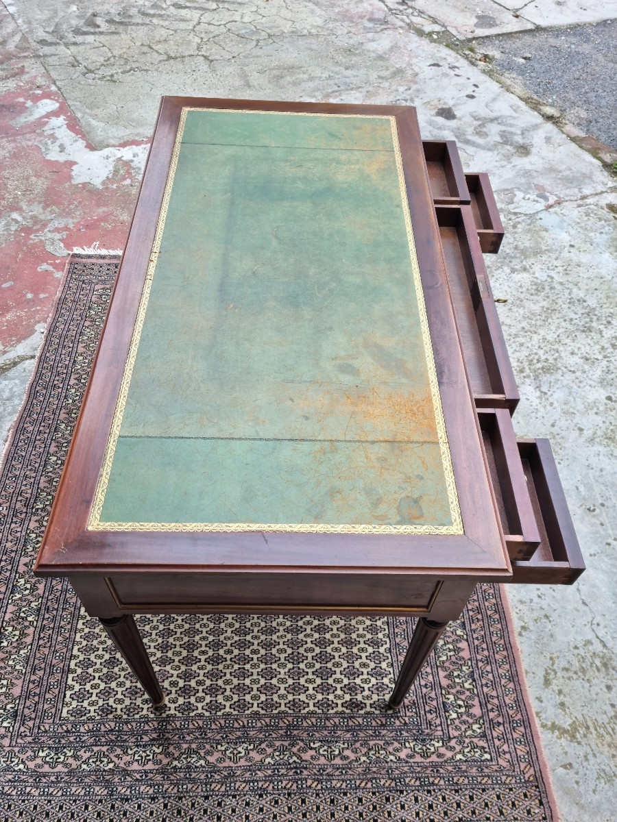 Mahogany Bureau Plat, Mid-century, Louis XVI, 20th Century -photo-3