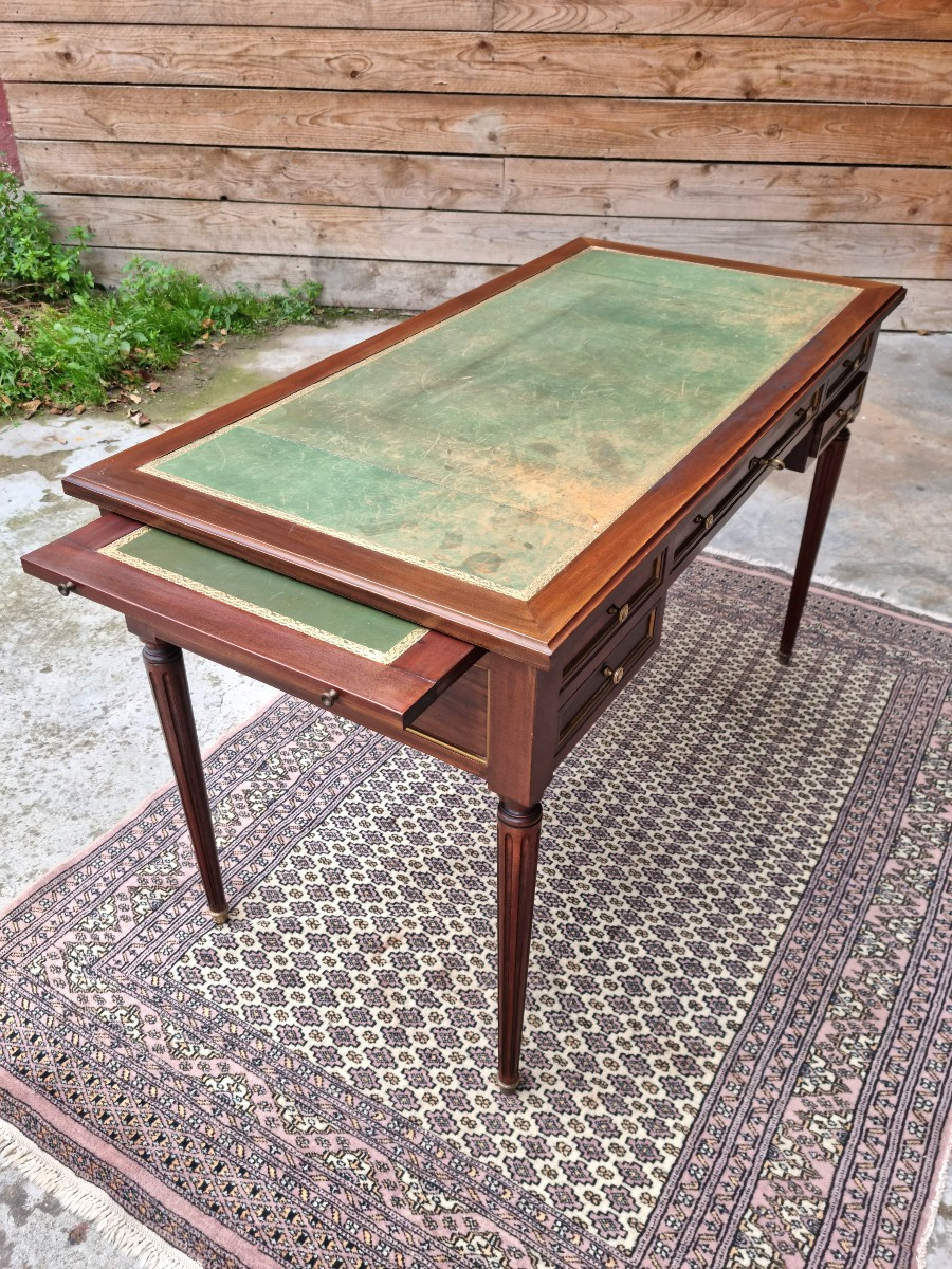 Mahogany Bureau Plat, Mid-century, Louis XVI, 20th Century -photo-4