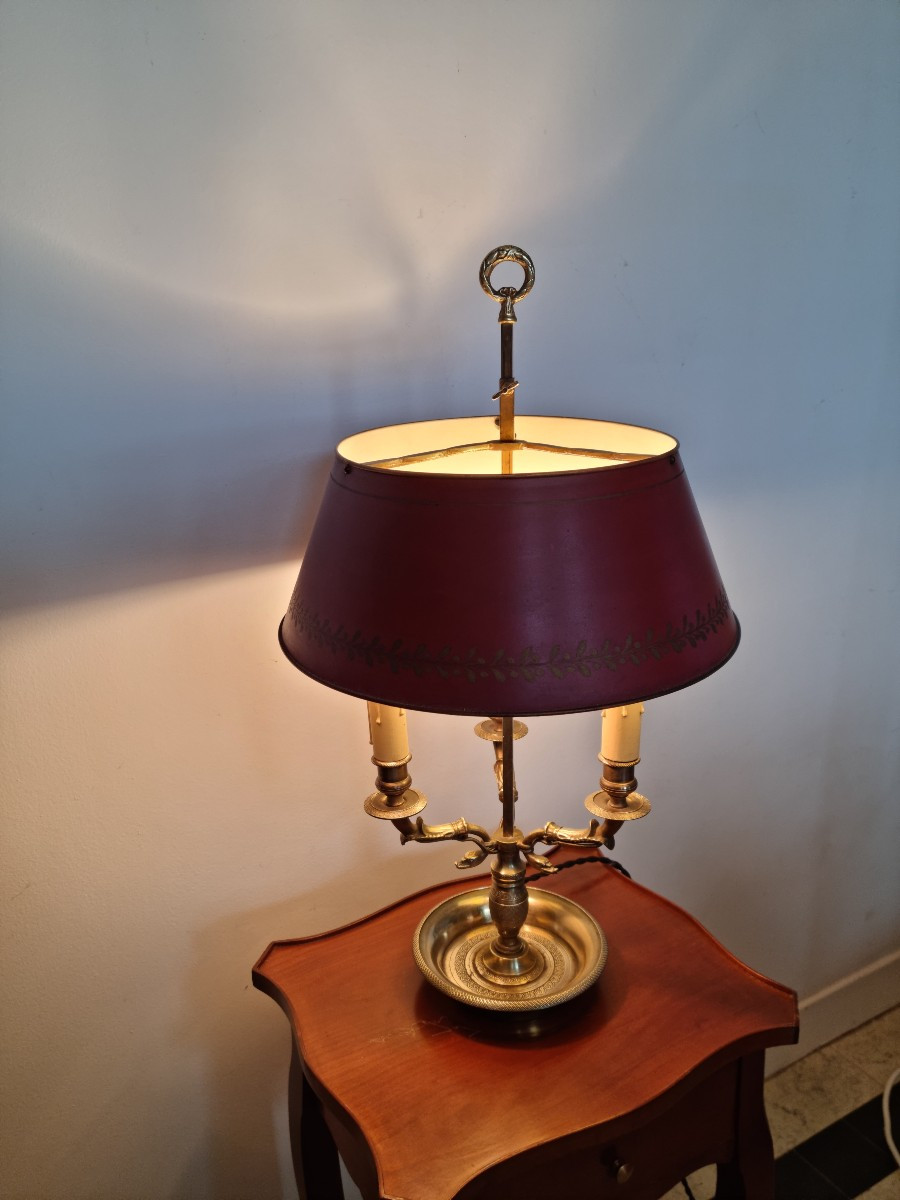 Lampe bouillotte Empire d'époque XXème-photo-2