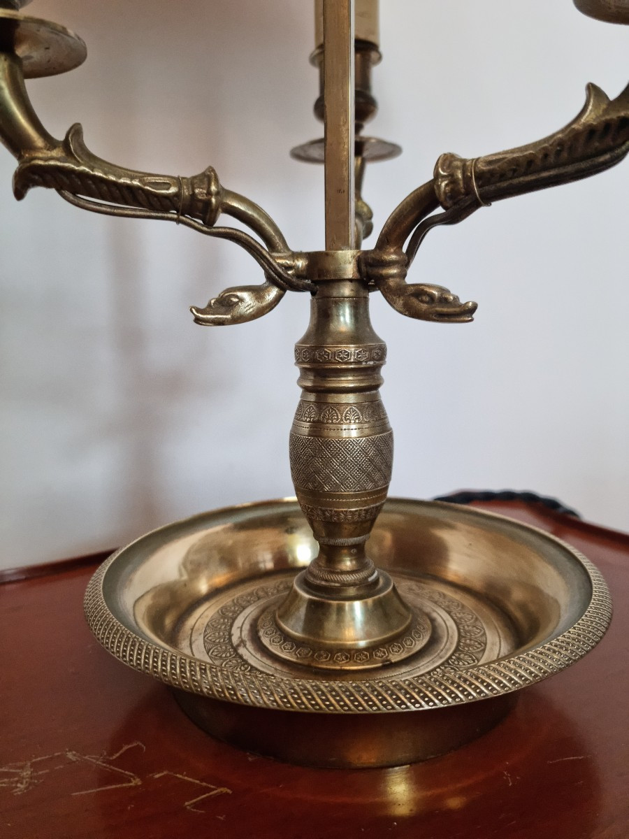 Lampe bouillotte Empire d'époque XXème-photo-3