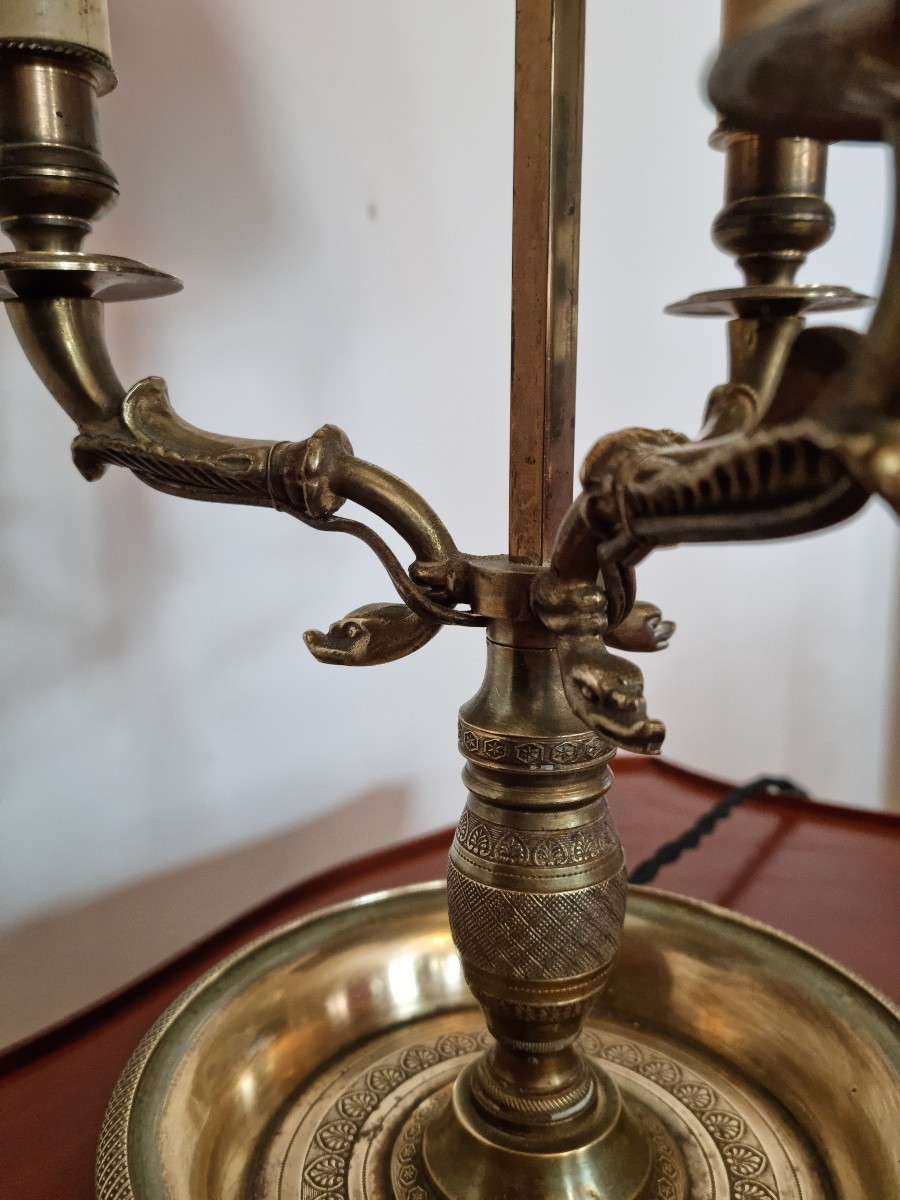 Lampe bouillotte Empire d'époque XXème-photo-4