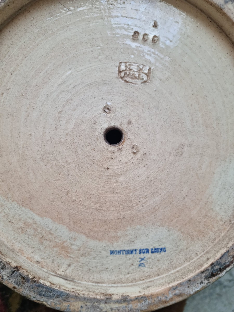 Cache-pot en faïence signé E. Coppenolle Montigny-sur-Loing, fin XIXe siècle-photo-4