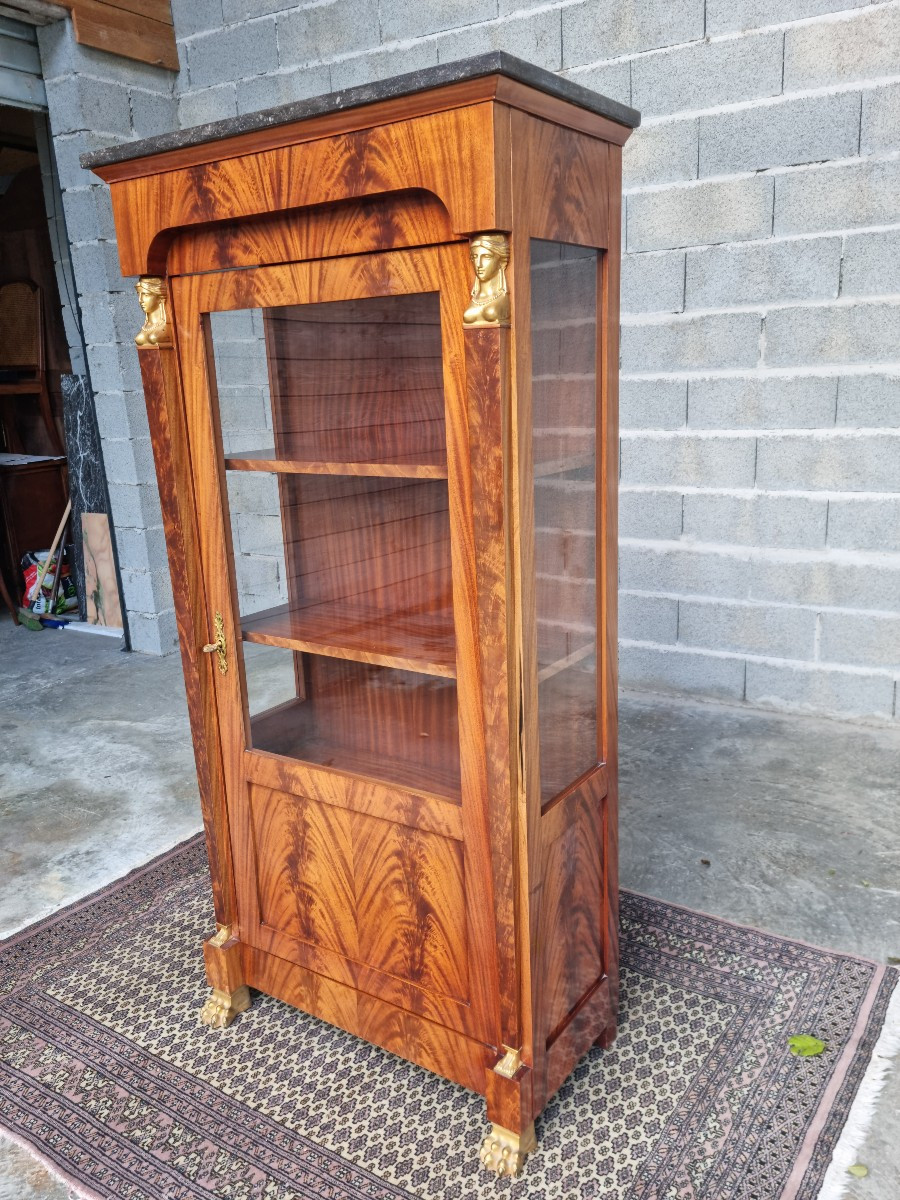 Mahogany Display Cabinet, Empire, 20th Century -photo-3