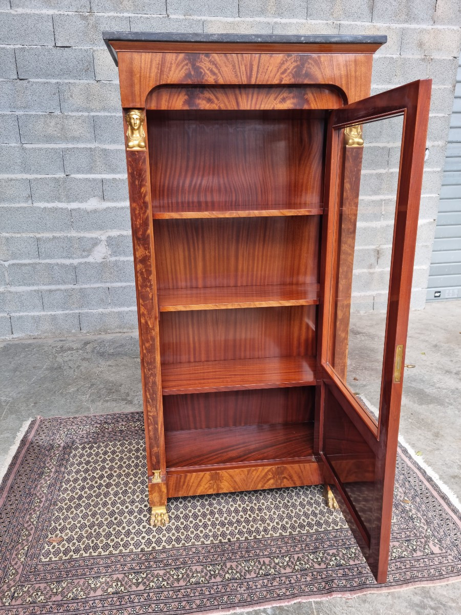 Mahogany Display Cabinet, Empire, 20th Century -photo-4