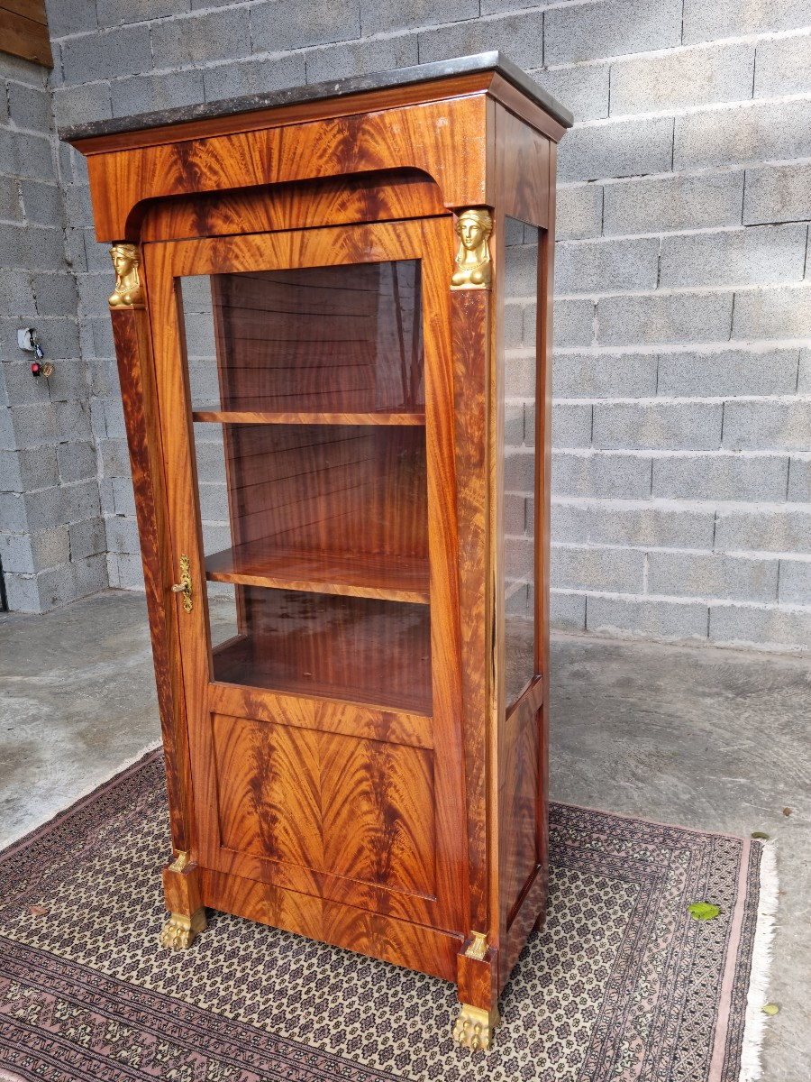 Mahogany Display Cabinet, Empire, 20th Century -photo-1