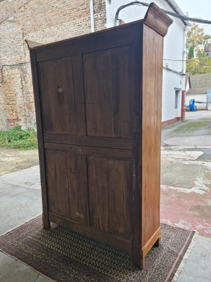 Louis Philippe Style Display Cabinet In Light Cherry Wood, Dating From The 14th Century -photo-4