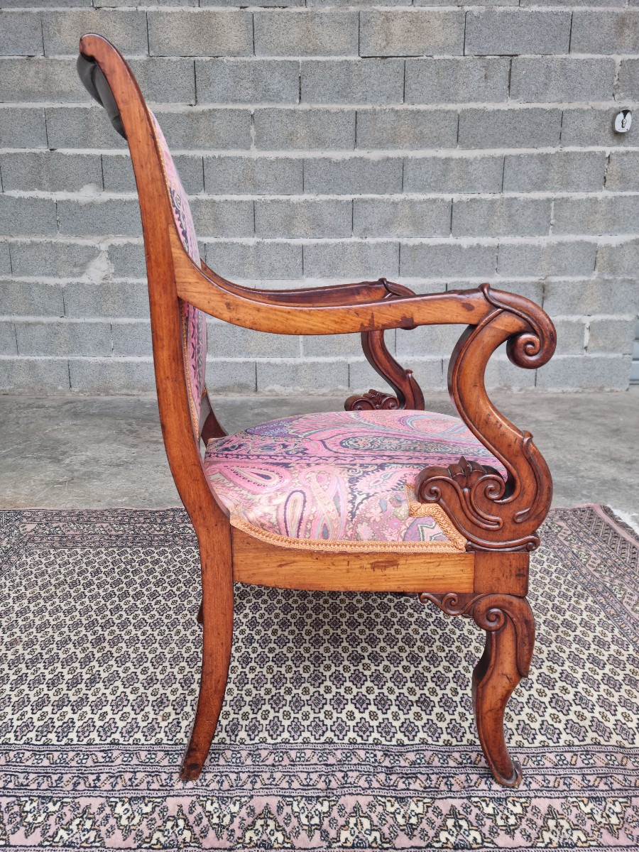 Restoration Armchair, From The 14th Century. -photo-2