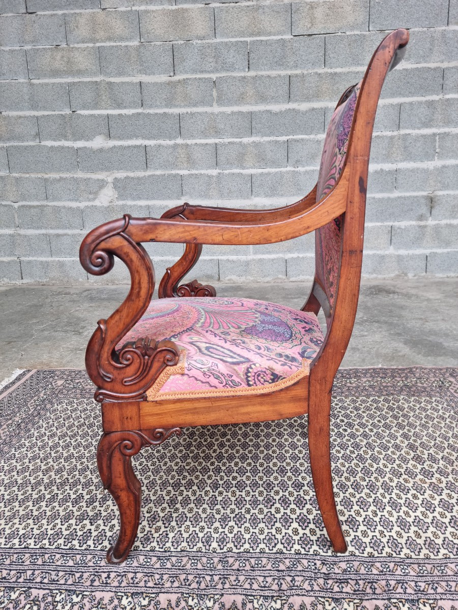 Restoration Armchair, From The 14th Century. -photo-3