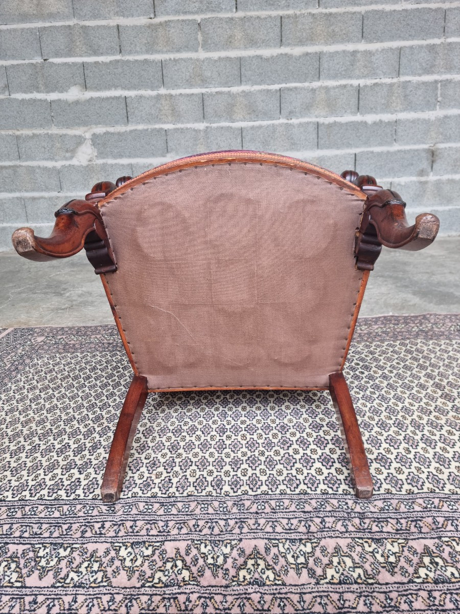 Restoration Armchair, From The 14th Century. -photo-3