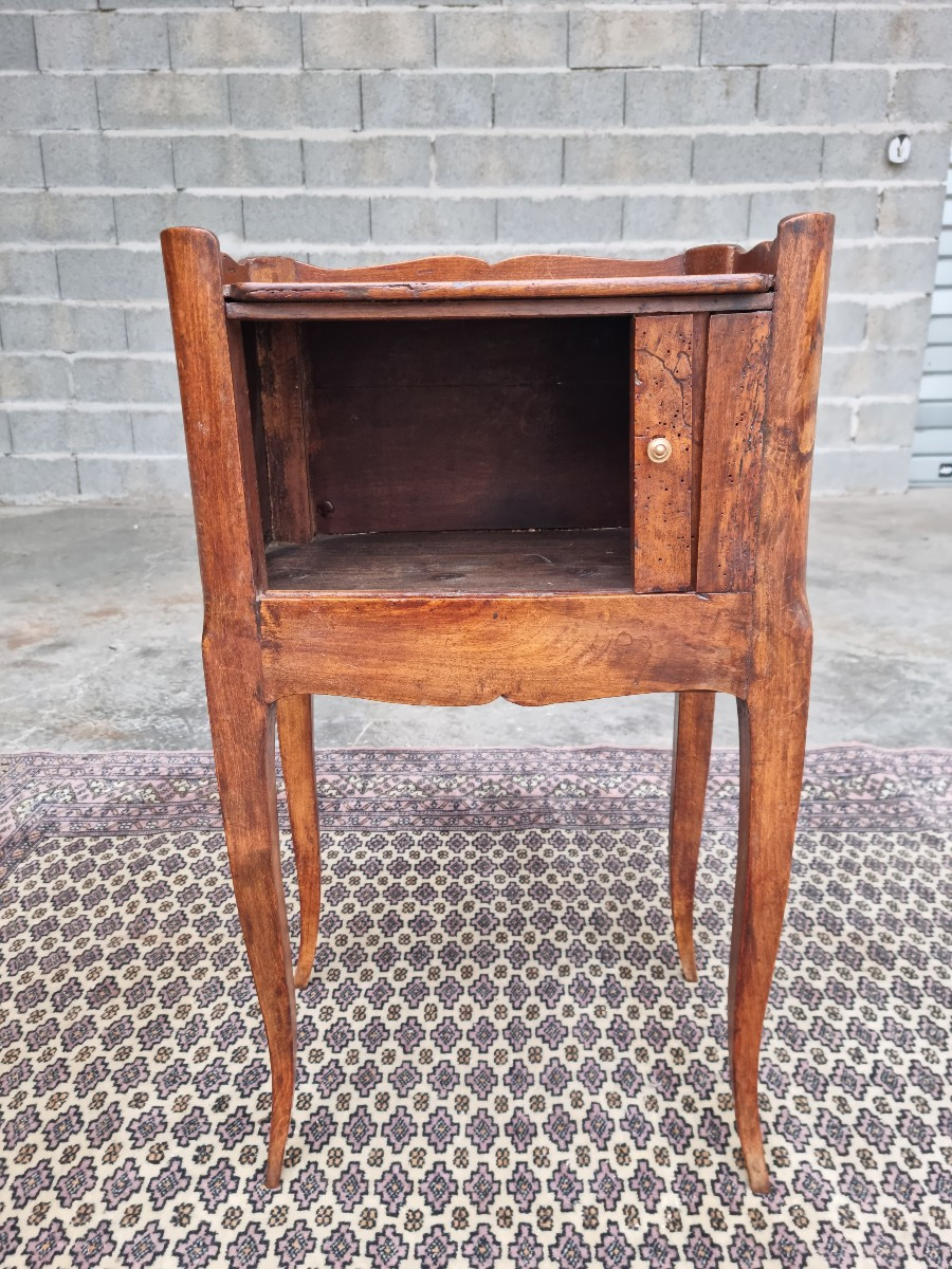 Table à encas,  en noyer, Louis XV provincial, d'époque XVIII ème -photo-2