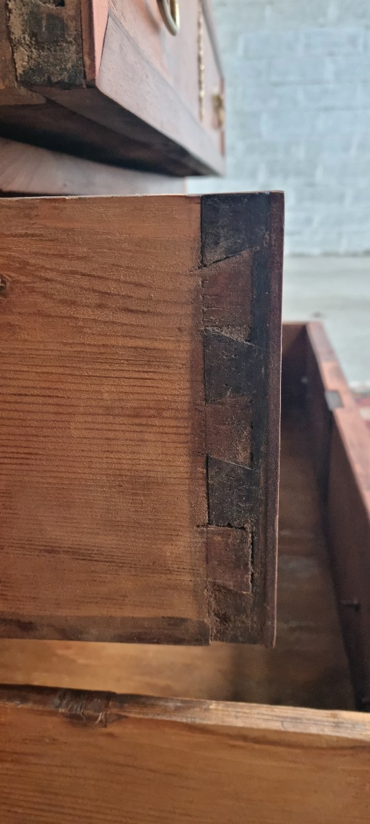 Solid Mahogany Chest Of Drawers, Louis XVI Style, 18th Century.-photo-2