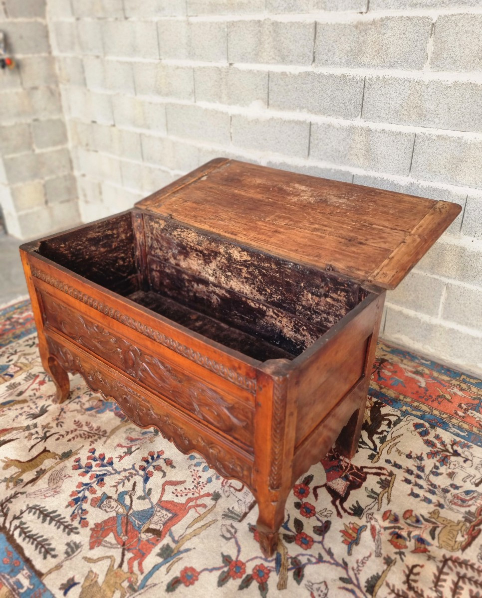 Provençal Wedding Chest, In Solid Cherry Wood, Louis XV Period, 18th Century-photo-5