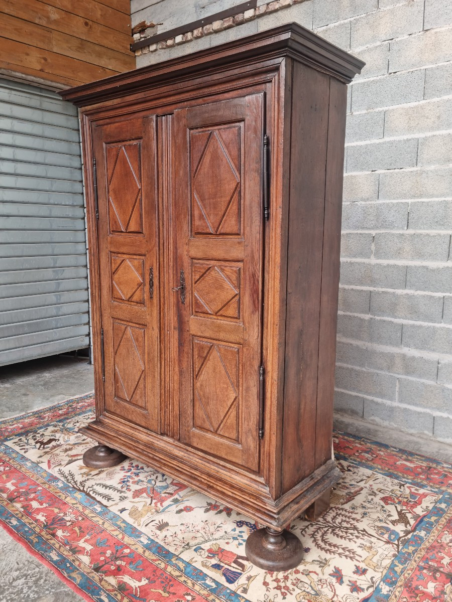 Armoire en chêne moulurée, Louis XIII, d'époque XVIIème -photo-5