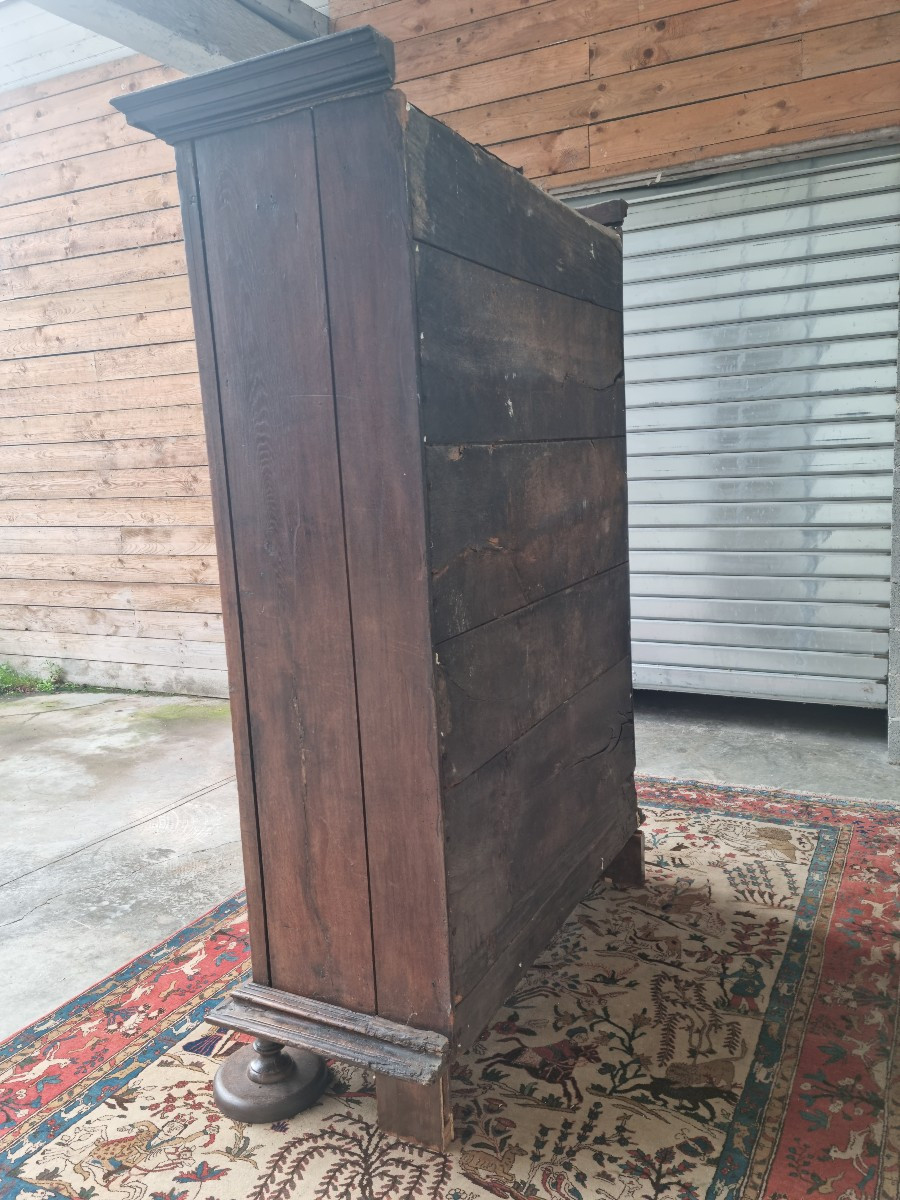 Armoire en chêne moulurée, Louis XIII, d'époque XVIIème -photo-6