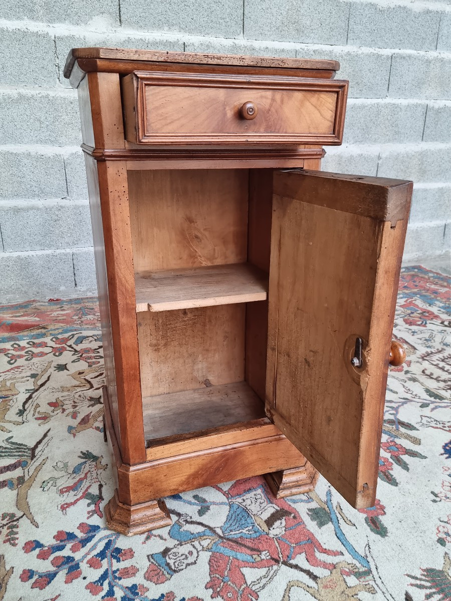 Chevet en merisier blond massif et placage, Louis Philippe, d'époque XIXème. -photo-3