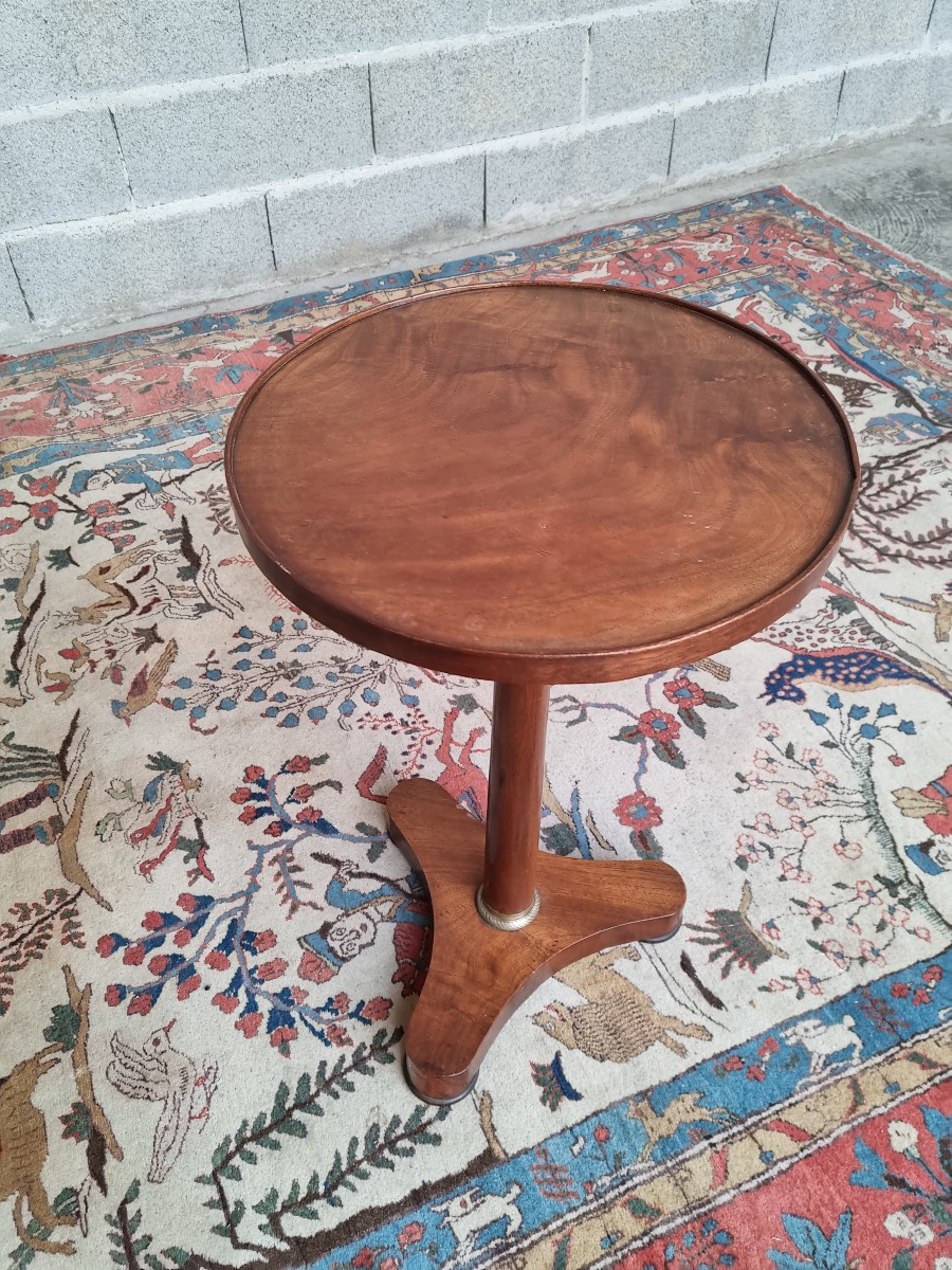Guéridon en acajou, Empire d'époque XIXème.-photo-2