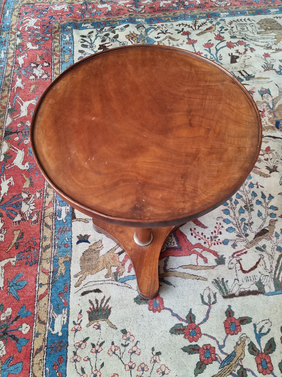 Guéridon en acajou, Empire d'époque XIXème.-photo-4
