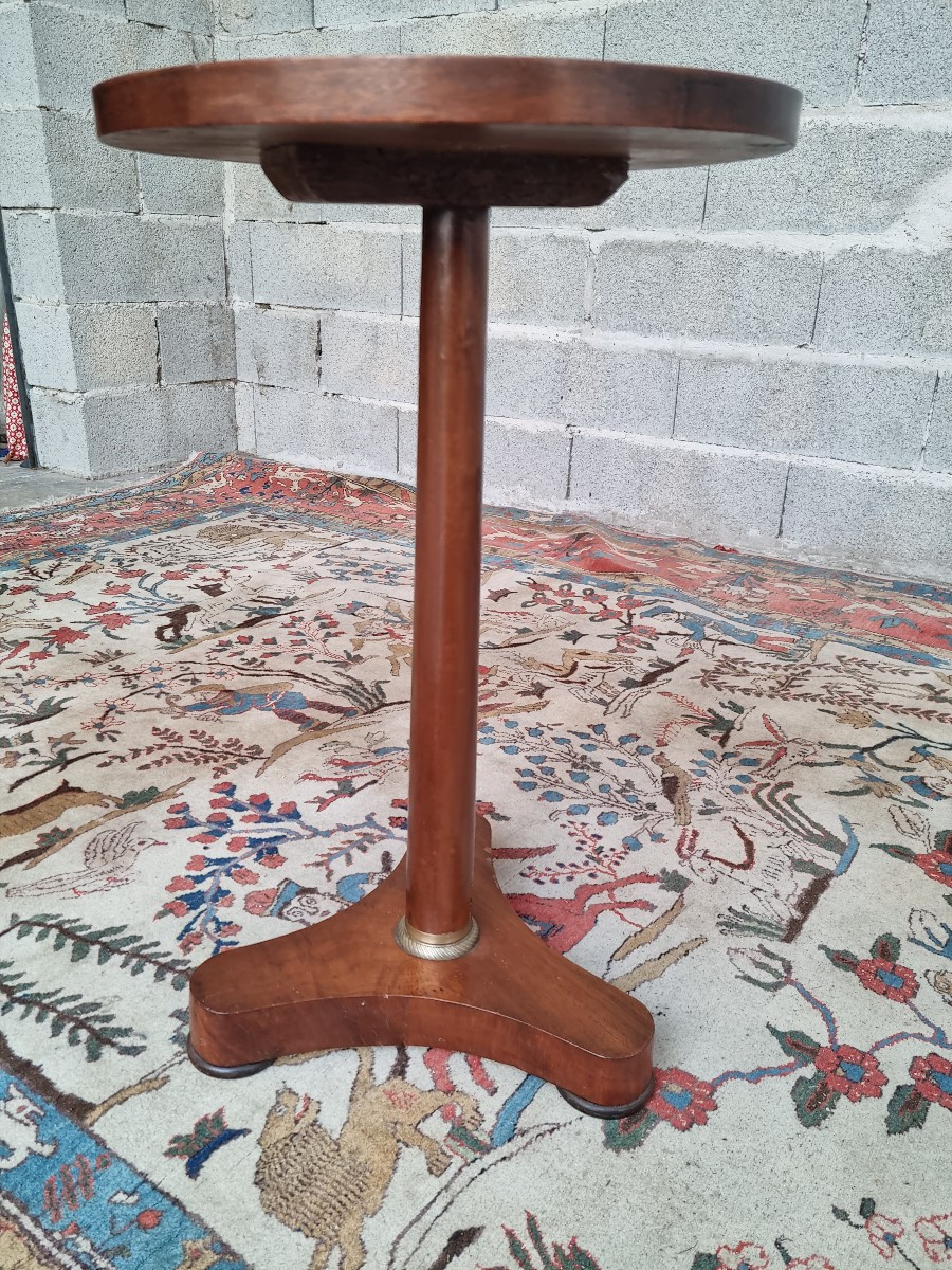 Guéridon en acajou, Empire d'époque XIXème.-photo-1