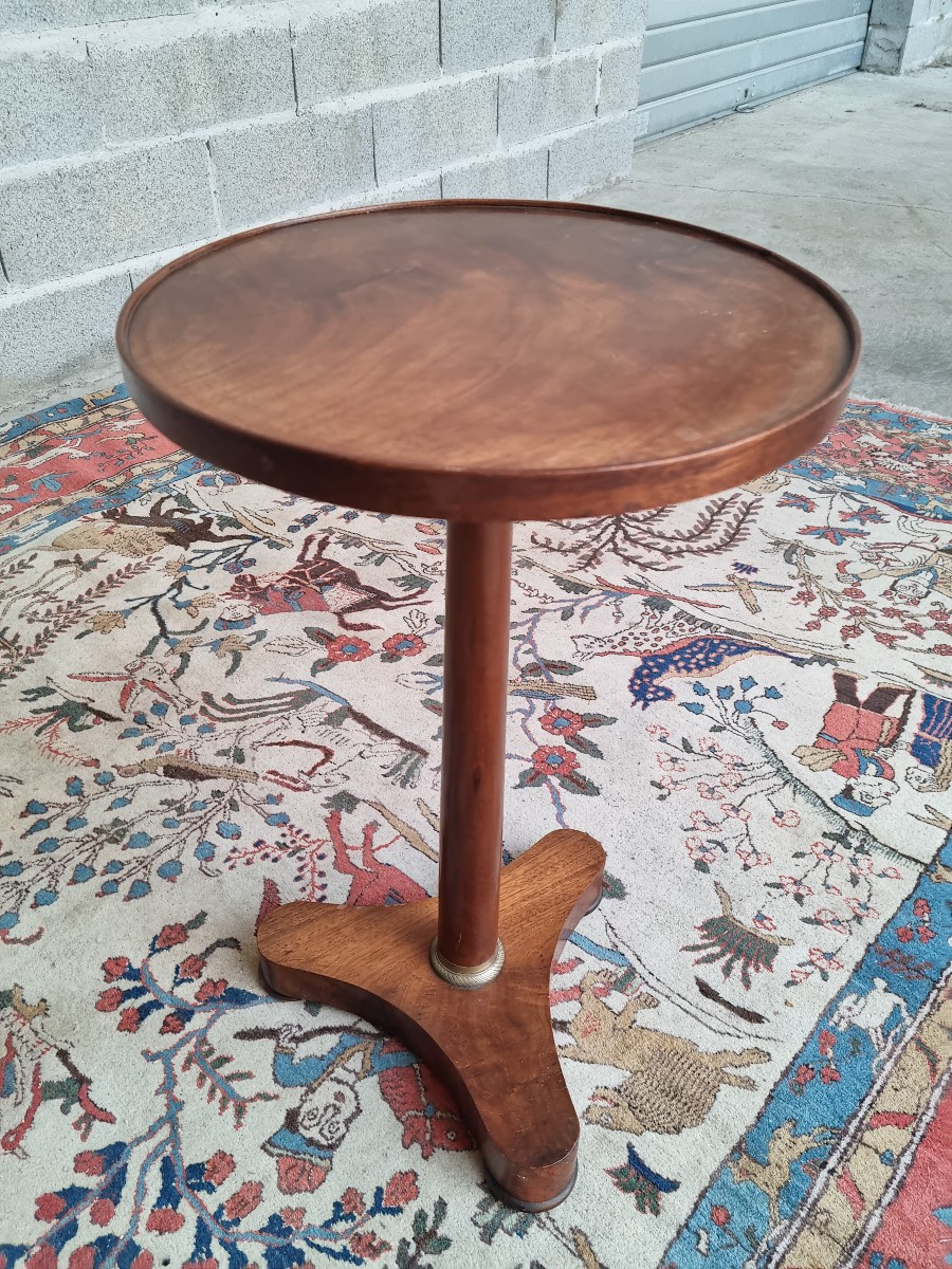 Guéridon en acajou, Empire d'époque XIXème.-photo-2