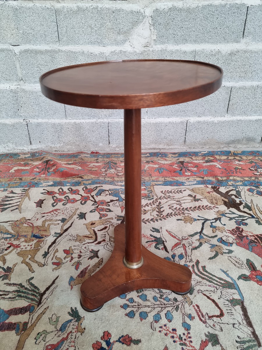 Guéridon en acajou, Empire d'époque XIXème.