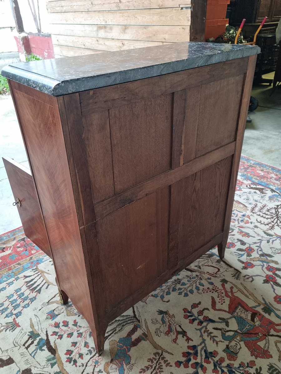Louis XV Style Mahogany And Rosewood Marquetry Secretary Desk, 20th Century-photo-6