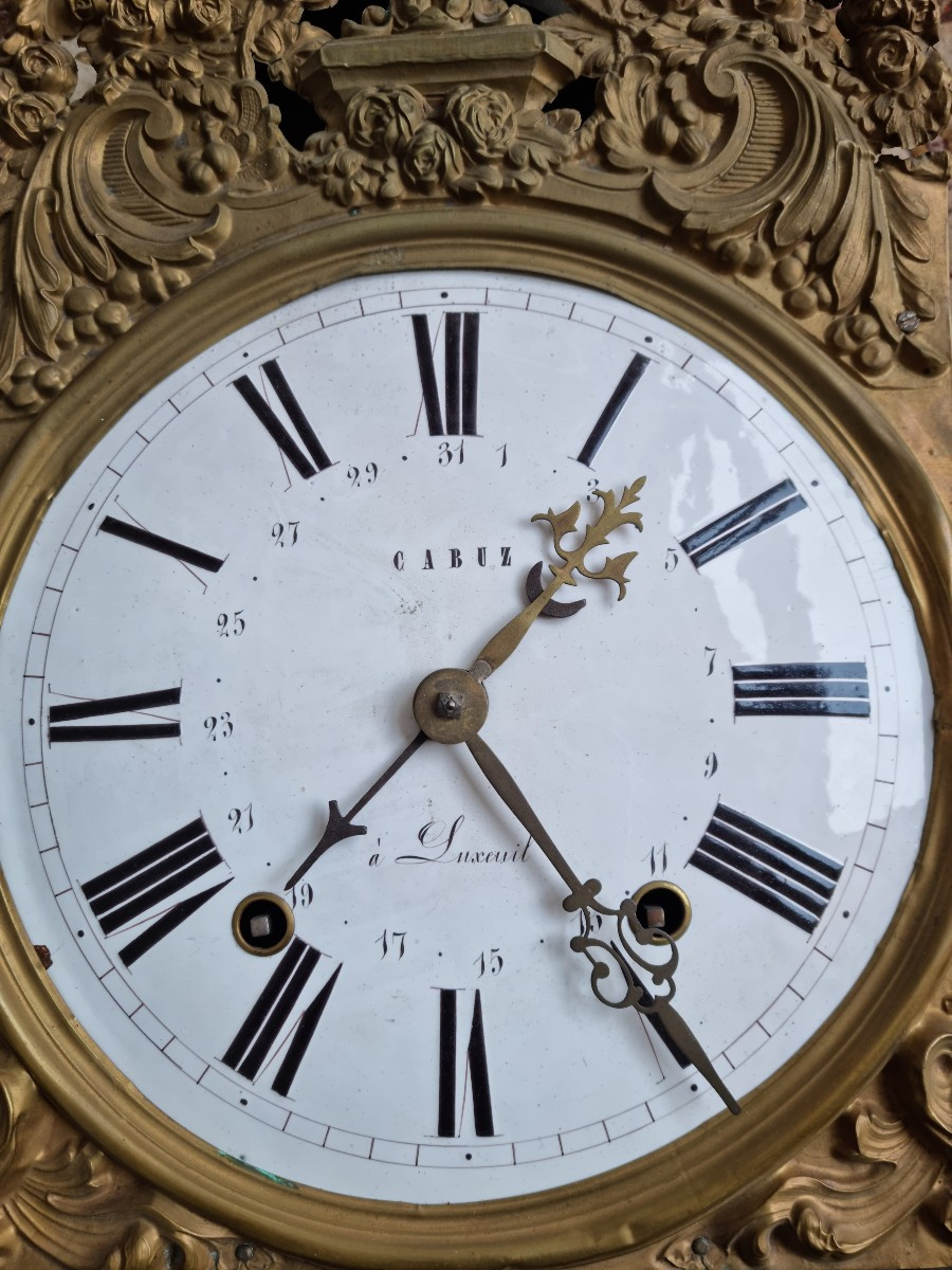 Horloge comtoise en sapin – fin XVIIIᵉ / début XIXᵉ siècle-photo-1