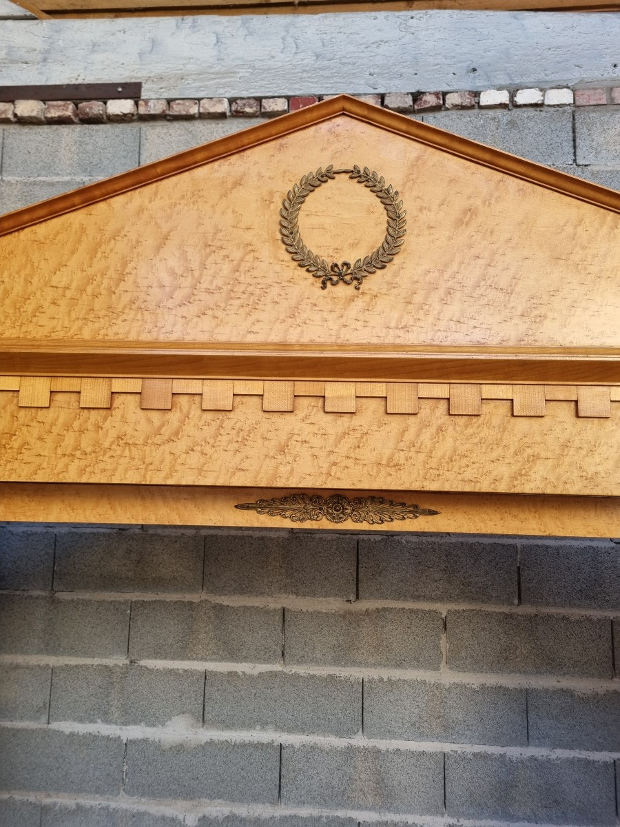 Architecturally Designed Display Bookcase, Empire Style, In Birch Veneer – 20th Century-photo-4
