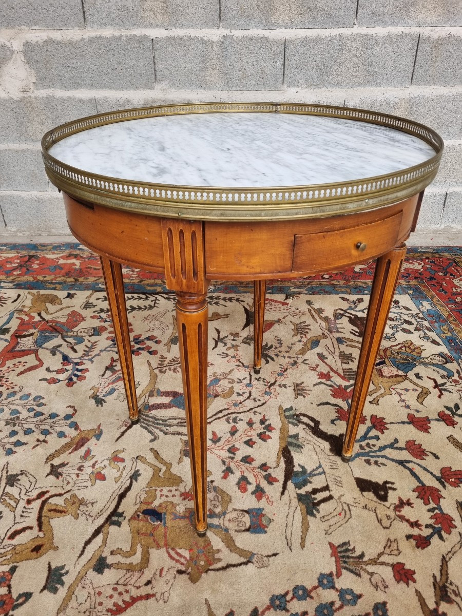 Table bouillotte en acajou, Louis XVI , d'époque XXᵉ siècle